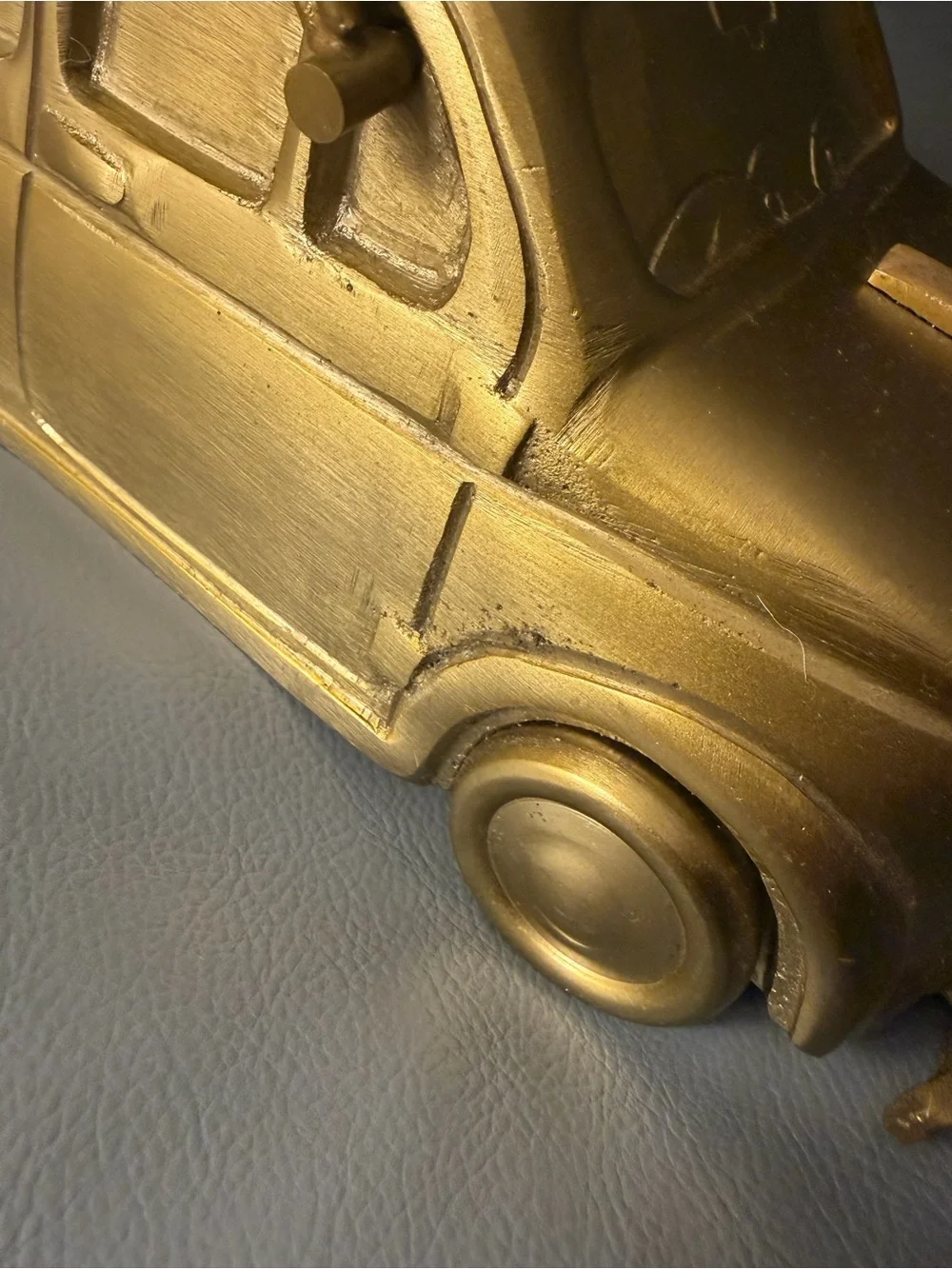 Anthropologie Brass Cast Car Bottle Holder